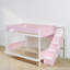 Lit superposé pour enfant avec escalier, tablettes latérales et éclairage à DEL, design deux tons, contemporain, chambre d'adolescent-960021516-960021517