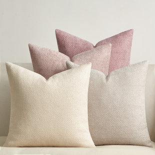 Coussins décoratifs en chenille (Ensemble de 4)