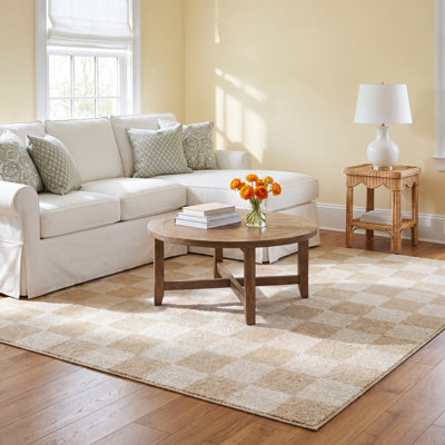Calvin Wheat / Ivory Area Rug