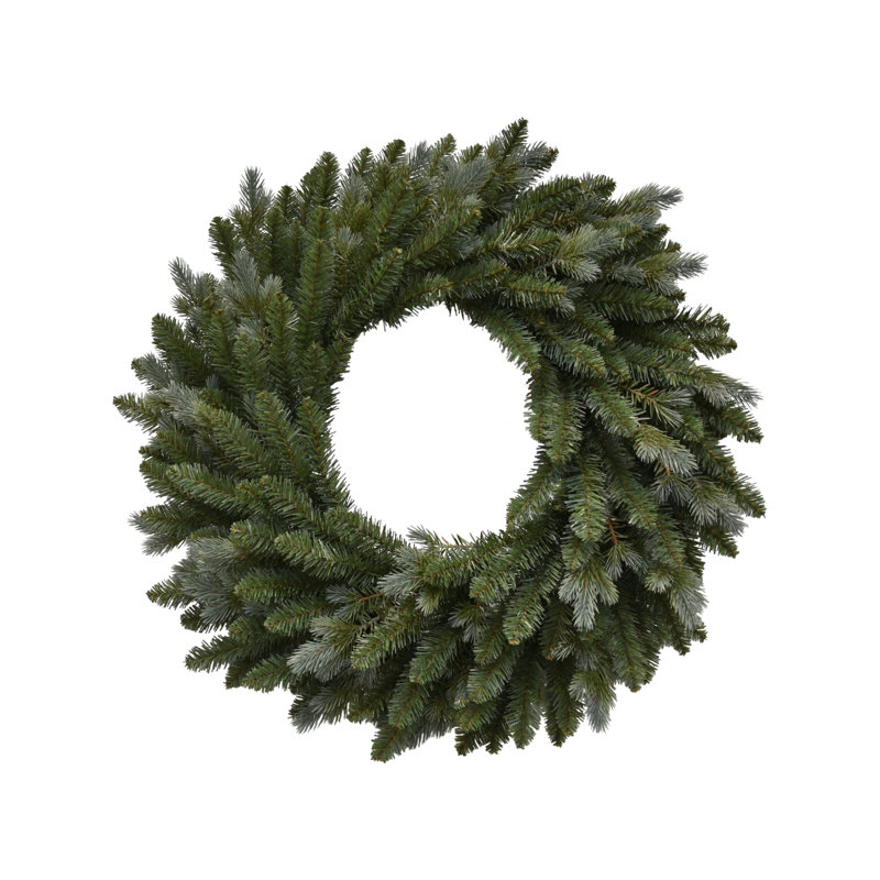 Couronne de Noël artificielle épinette bleue non éclairée, H 24 po x l 24 po x P 4 po