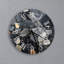 Horloge murale en marbre noir, décor industriel moderne en pierre, grande montre ronde en verre trempé, art de bureau à chiffres romains, cadeau de maison de luxe-254671178-254671177