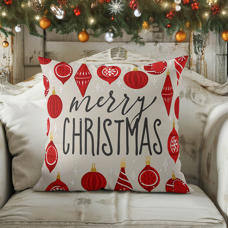 Coussin décoratif Ornaments, Carré 16 po, Ivoire ivoire