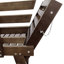 Lit de jour de patio avec fabrication en bois franc - rembourrage confortable, bois brun et beige - revêtement durable