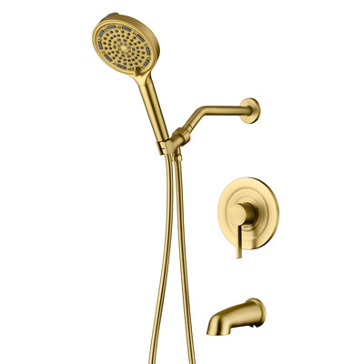 SUMERAIN Tub and Shower Trim Kit with Filtered Handheld Shower Head-Softening VC, 6 Settings Spray Modes Shower Faucet