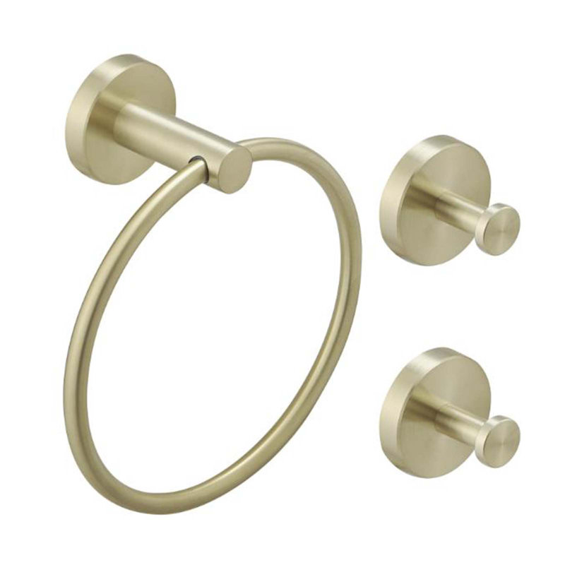 3 - Piece Bathroom Hardware Set, Brushed Gold