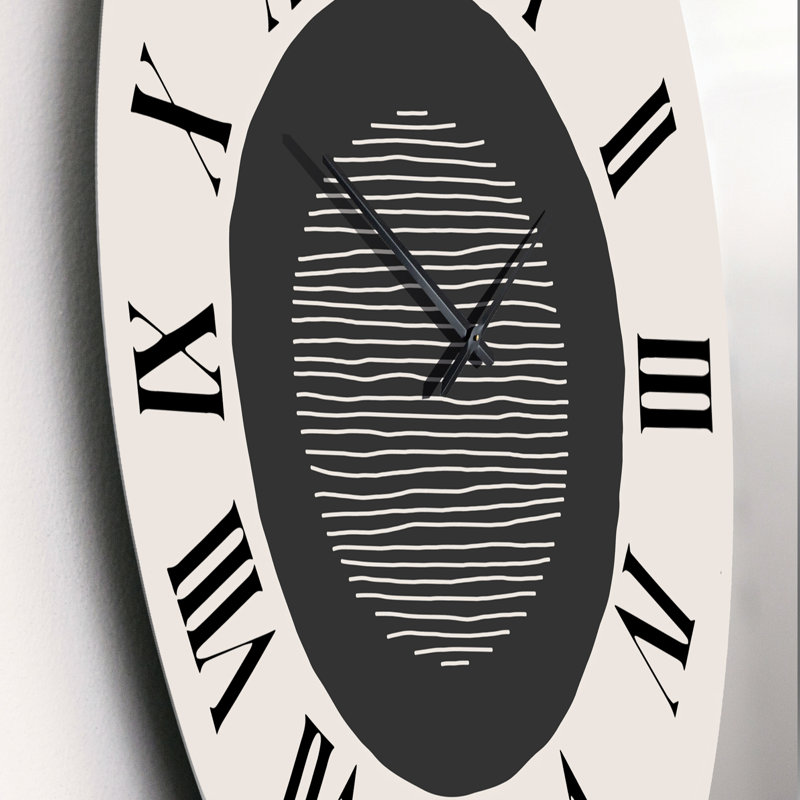 Horloge murale surdimensionnée Minimal Primitive Bauhaus, Grand