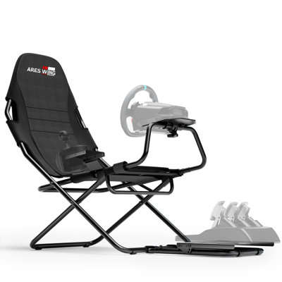 Cockpit de course pliable avec siège, compatible avec Fanatec, Thrustmaster, Logitech, Moza, PS5 / PS4 / Xbox / PC