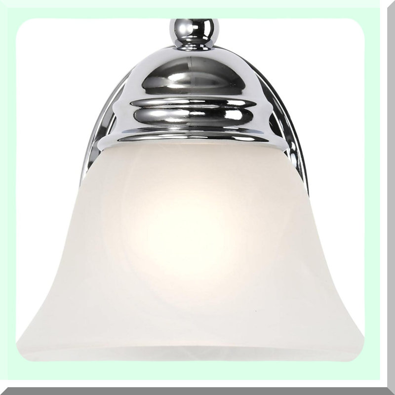RadiantGlow Chrome Single Light Vanity Fixture