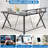 L-Shaped Metal Base Computer Desk