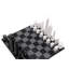 Acrylic NEW YORK vs LOS ANGELES Chess Set with Wood Hatch Board