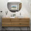 Lavabo de salle de bain en céramique 16,05 po x 13,39 po - Design moderne, teint, pour salle de bain blanche 16,05 po x 13,39 po, chic