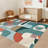 Boho Geometric Machine Washable Rug with Rubber Backing Soft Low Pile Non Slip Carpet for Living Room Bedroom-1425783550