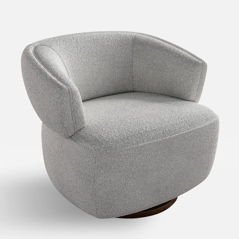 Accent Lounge Sofa with 360-Degree Base, Gray