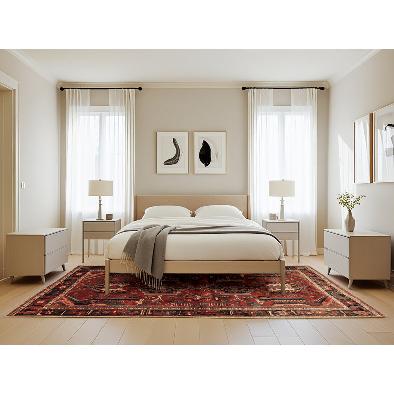 Tapis brun lavable à la machine, Rectangle 5 pi x 8 pi