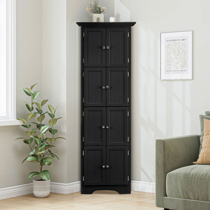 Armoire de coin décorative, Noir