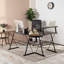 Hillsborough L-Shaped Metal Base Writing Desk