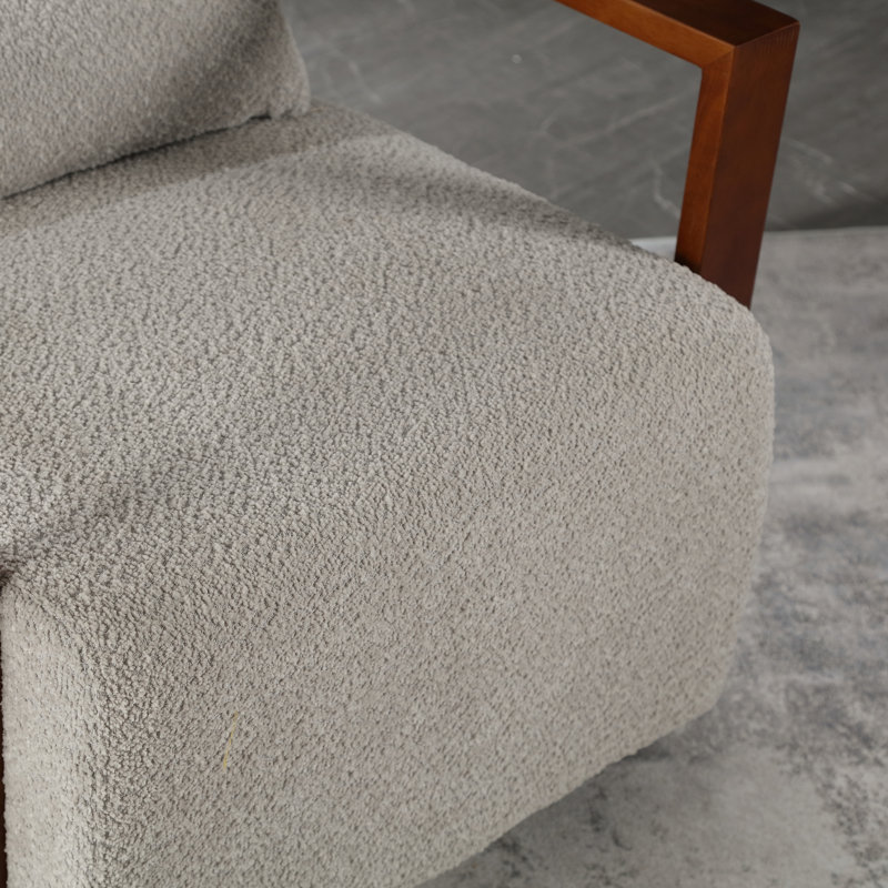 Fauteuil pivotant rembourré Barryte, Gris clair