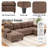 103.5" U-Shaped Chenille Sectional Sofa with Dual Chaises, Side Storage Pockets &Armrest Pillows-1172723978