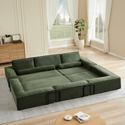 Large Modern Corduroy Sofa Can Be Freely Combined, Suitable For Living Room, Parent-Child Castle, Building Block Sofa