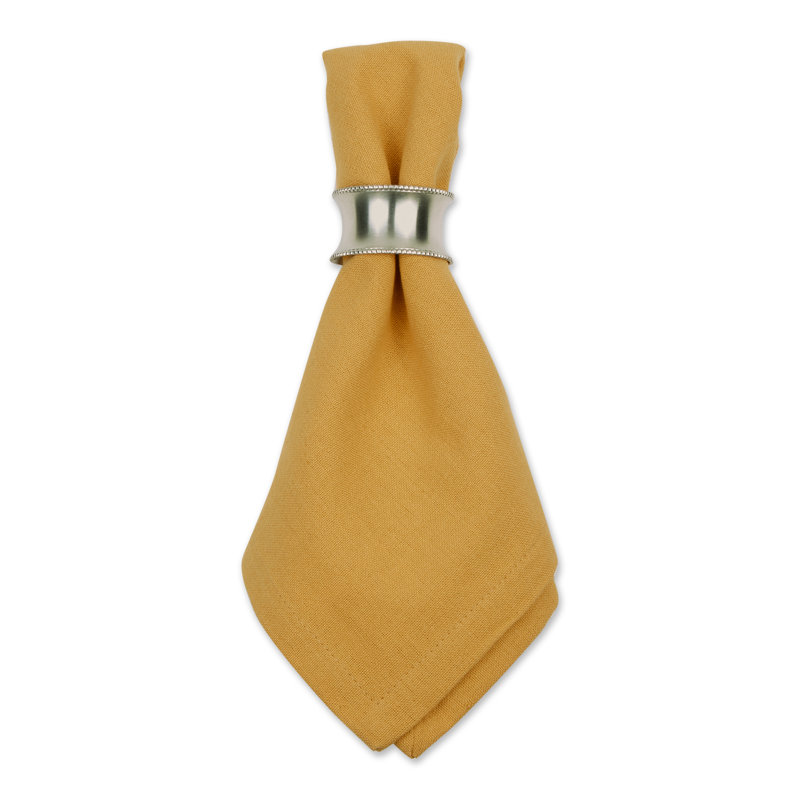 Reisman 100% Cotton Square Napkin, Golden