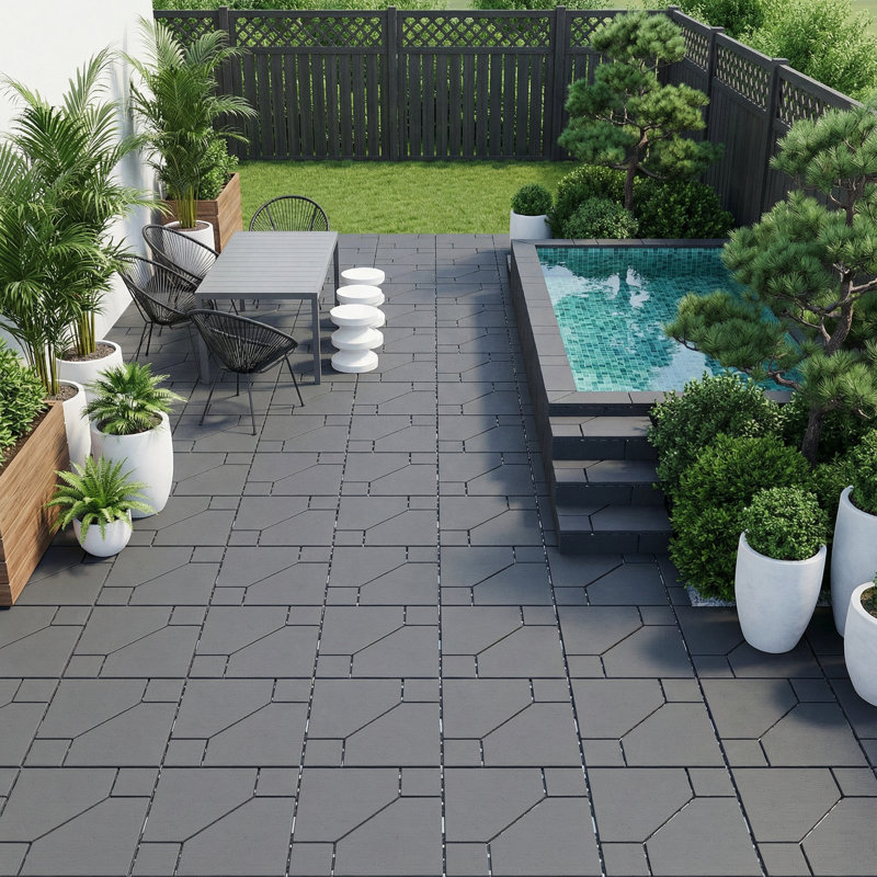 30.5 L x 30.5 W Interlocking Deck, Grey
