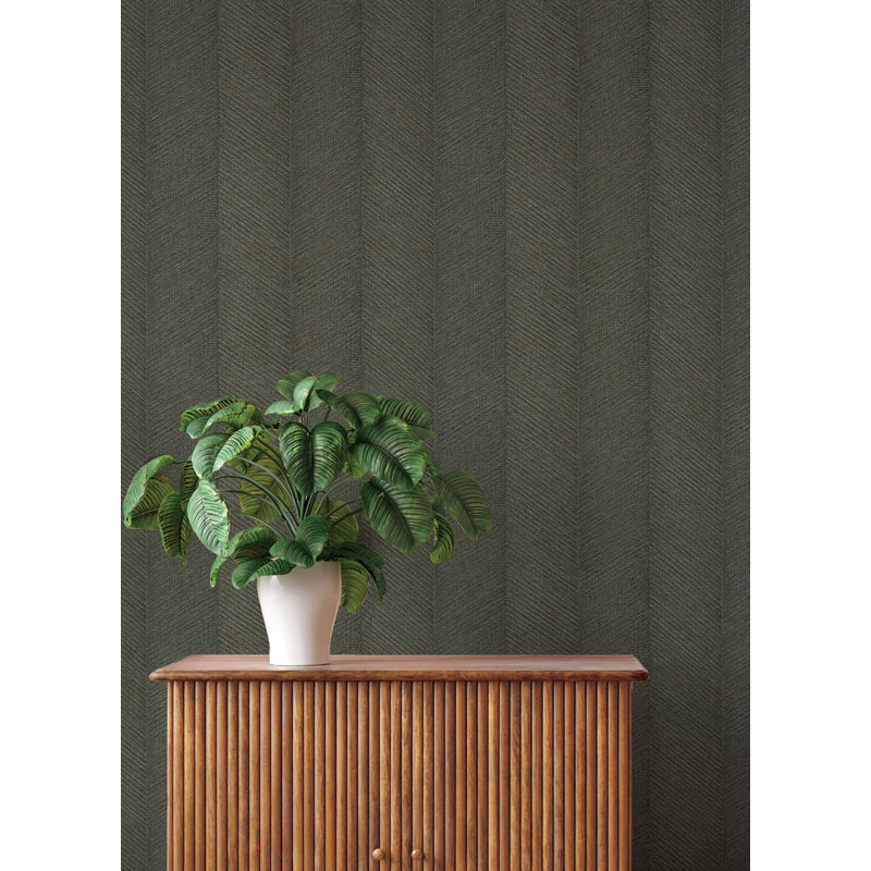 Papier peint Ione Evergreen, Vert