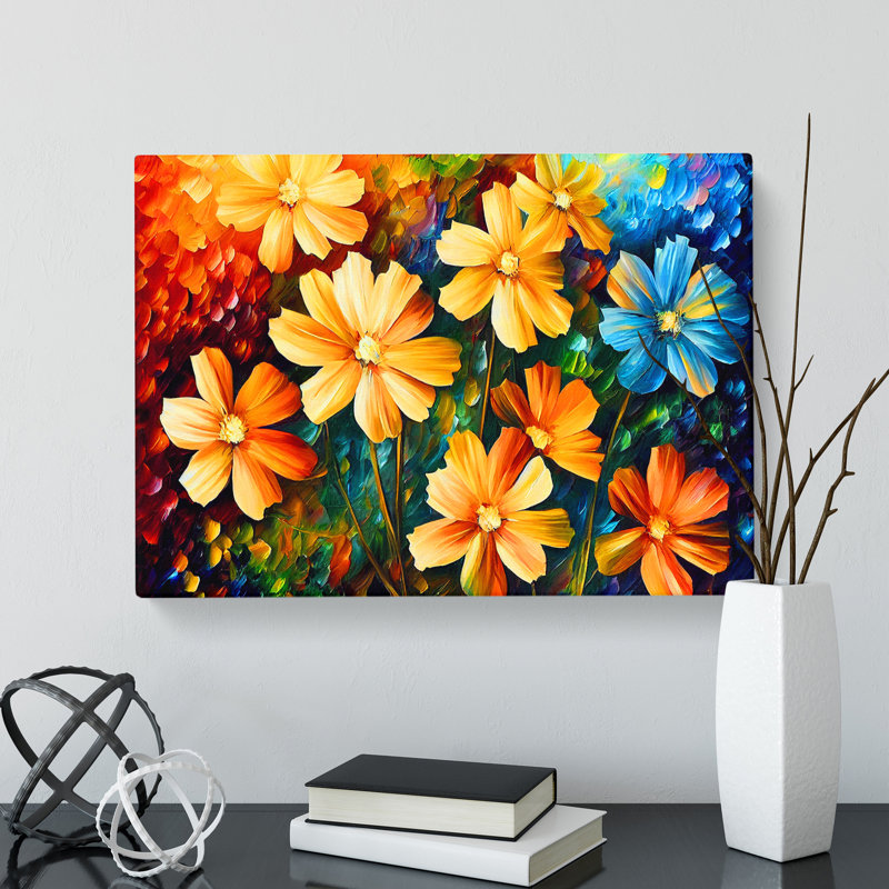 Assorted Flowers Vol.2 Abstract - Wrapped Canvas, 35cm H x 50cm W x 3cm D
