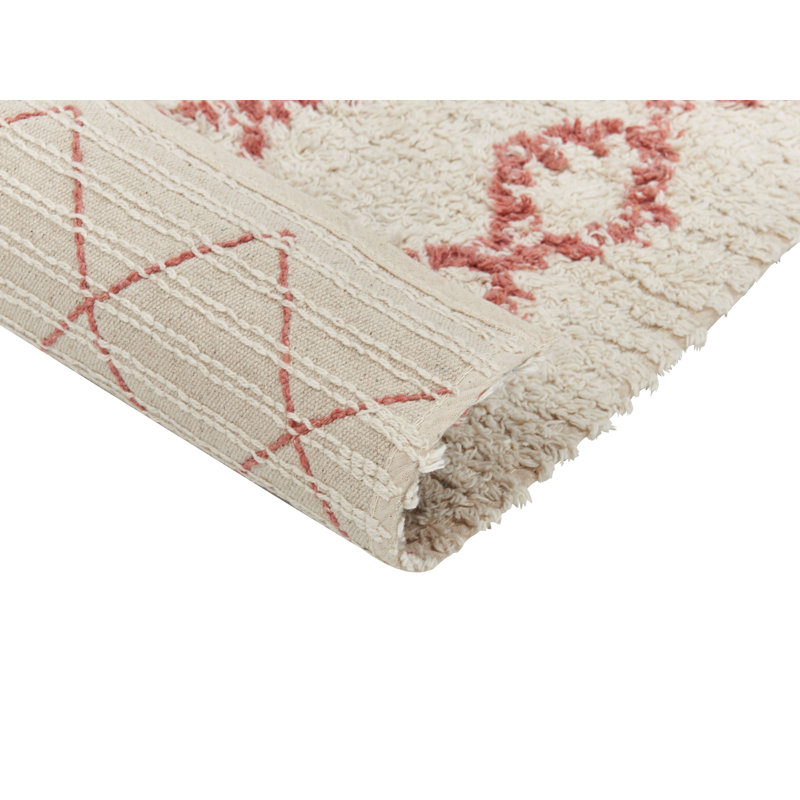 Nickson Geometric Cotton Hand Woven Area Rug, Rectangle 140 x 200cm