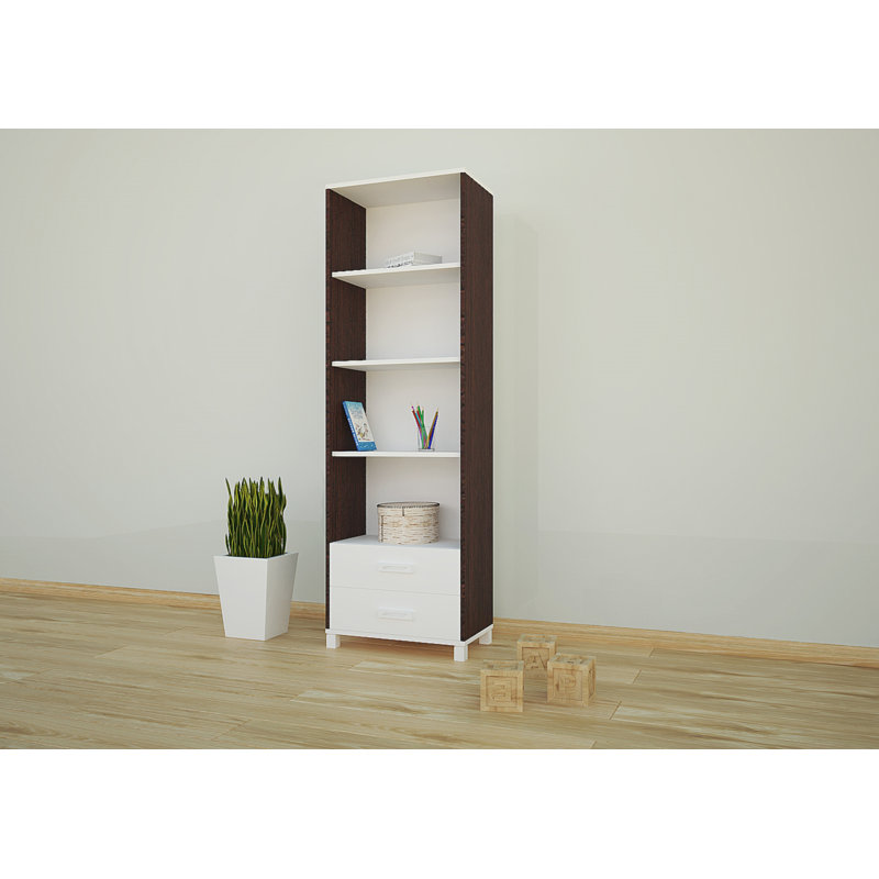 177cm H Cube Unit Kids Bookcase, Wenge Chestnut, 177cm H x 60cm W x 34cm D