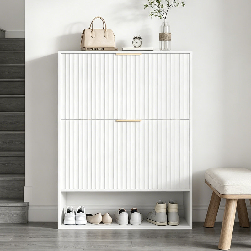 Meuble de rangement pour chaussures Slim, Blanc