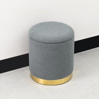 Gergina 15" W Teddy Cylinder Storage Ottoman