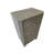 3 Drawer Gray Faux Shagreen Nightstand