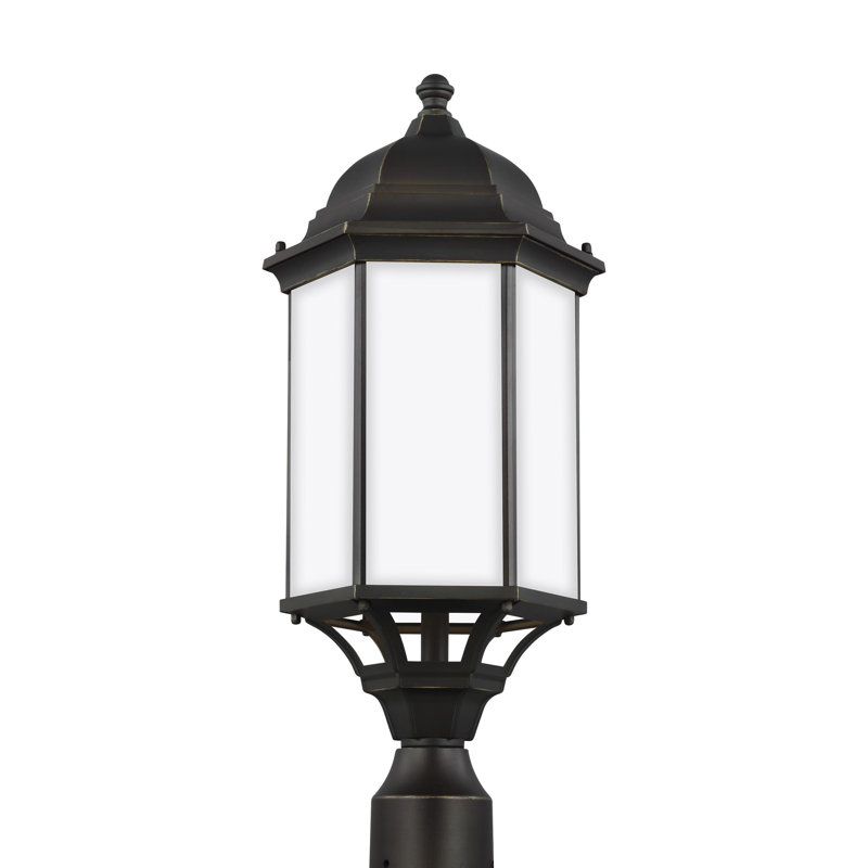 Grand lampadaire d'extérieur à une lumière Sevier de Génération Lighting , Bronze antique, Non