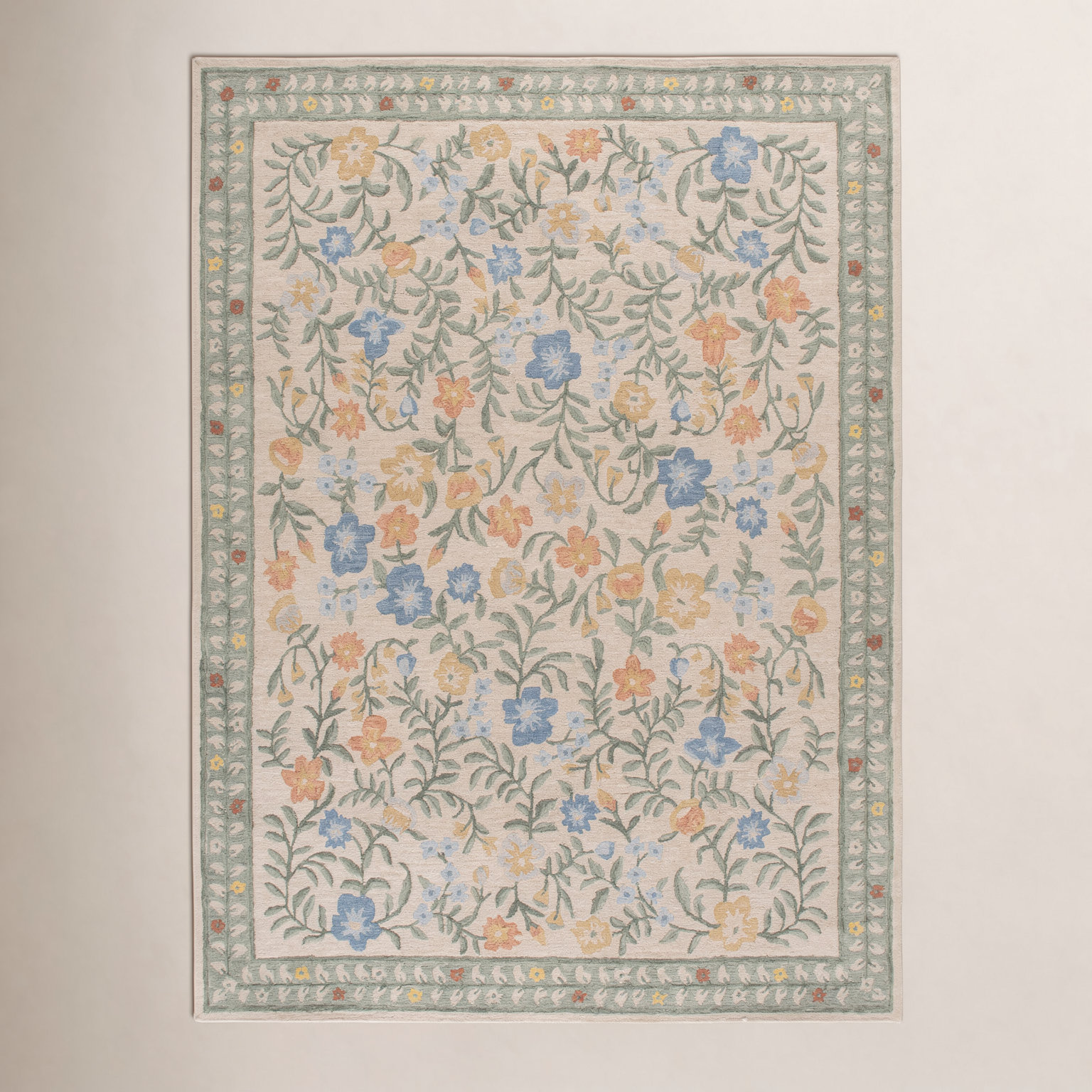 Martha Stewart Hand-Tufted Floral Wool Rug, Rectangle 8' x 10'