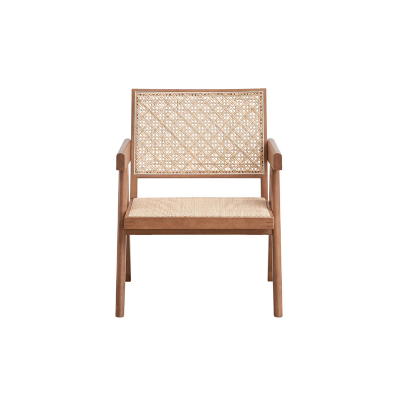 Fauteuil d'appoint en rotin et finition naturelle Velentina