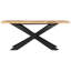 Graber Solid Wood Top Metal Base Dining Table