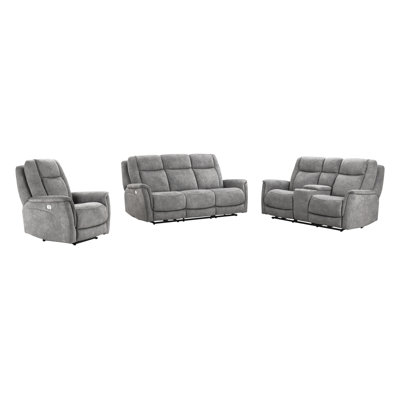 Blynn Power Reclining Sofa Loveseat and Recliner