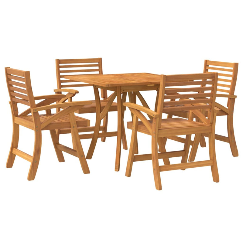 Solid Wood Patio Dining Set Table,, 4