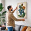 Blue Bloom Botanical - Wrapped Canvas-628385813-628385815
