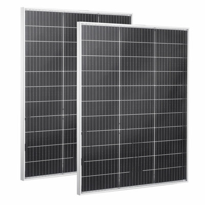 2PCS 100W Bifacial Solar Panels, 23% High-Efficiency N-Type Monocrystalline PV Module with MC4 Output & Aluminum Frame, IP67 Waterproof Solar Panel for Car Boat RV Flat Rooftop Off-Grid