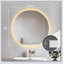Miroir de salle de bain 32 po à DEL avec meuble-lavabo à fixation murale 32 po, anti-buée, 3 lumières à température de couleur réglable et à intensité variable, miroir de maquillage pour la chambre à coucher et la salle de bain, miroir intelligent pour la décoration intérieure moderne