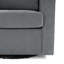 Grand et large fauteuil rembourré pivotant avec coussin de dossier et de siège amovible-119560764