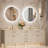 Adorna Round Frameless Backlit Mirror, LED Bathroom Vanity Mirror with Dimmable Brightness, Anti-fog Function, 50000h Lifetime, Shatterproof Film-88783309