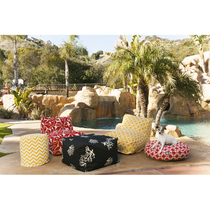 Polyester Outdoor Friendly Bean Bag Chair & Lounger, Black