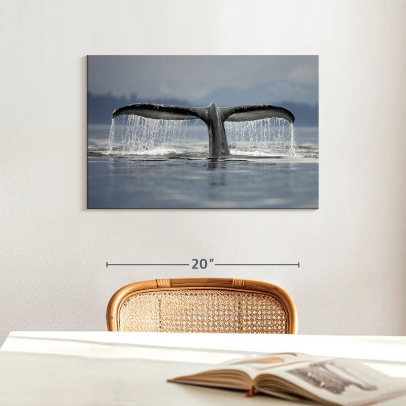 Diving Whale Tail, 16" H x 24" W