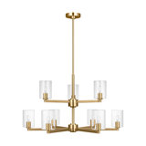 Fullton 9 Light Dining Room Chandelier With Clear Shade