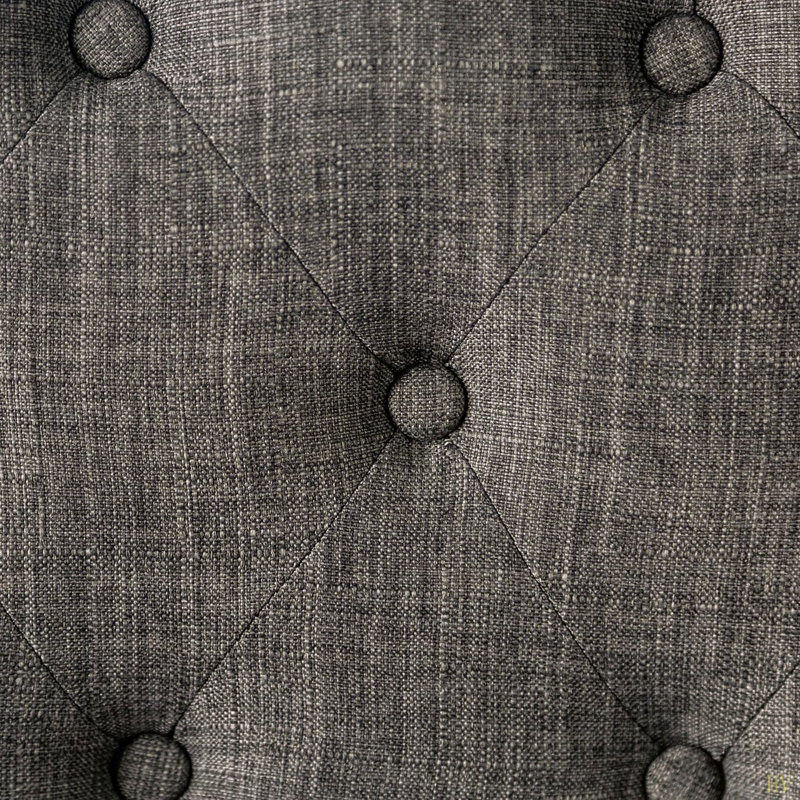 Ensemble classique de 2 chaises d'appoint capitonnées capitonnées en tissu de bois massif avec dossier à volutes et mobilier de salle à manger rustique
