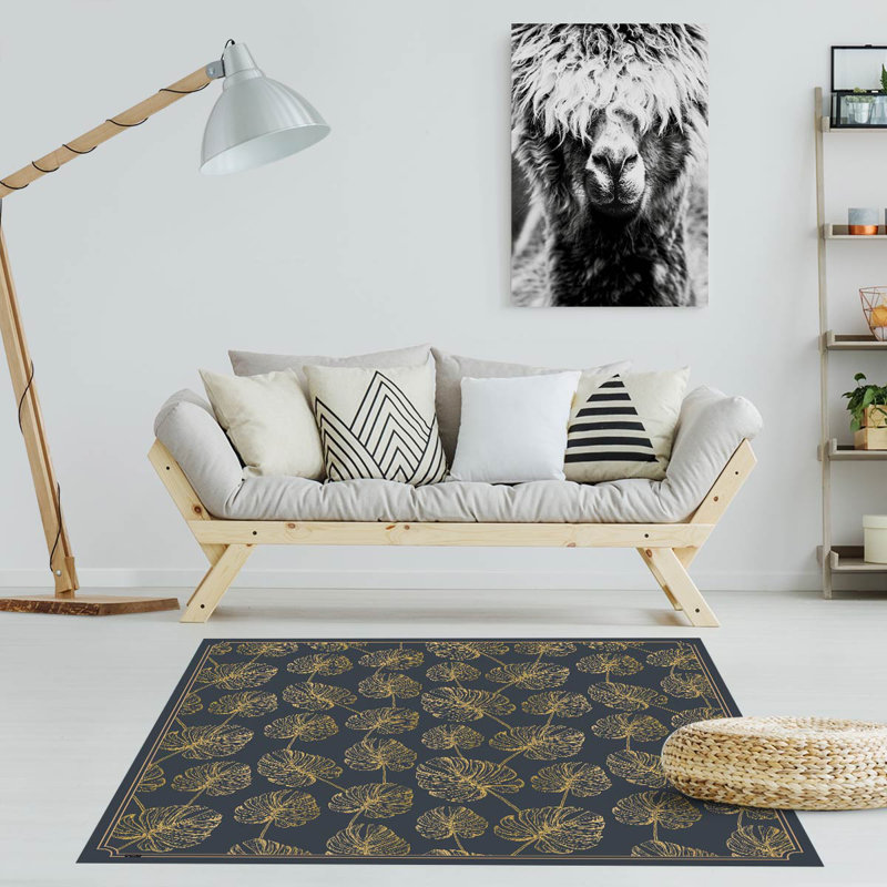 Earby Non-Slip Floral Indoor Doormat, Square 136cm
