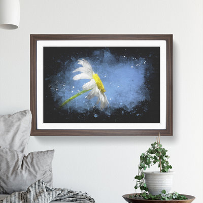 White Daisy Flower - Picture Frame Graphic Art