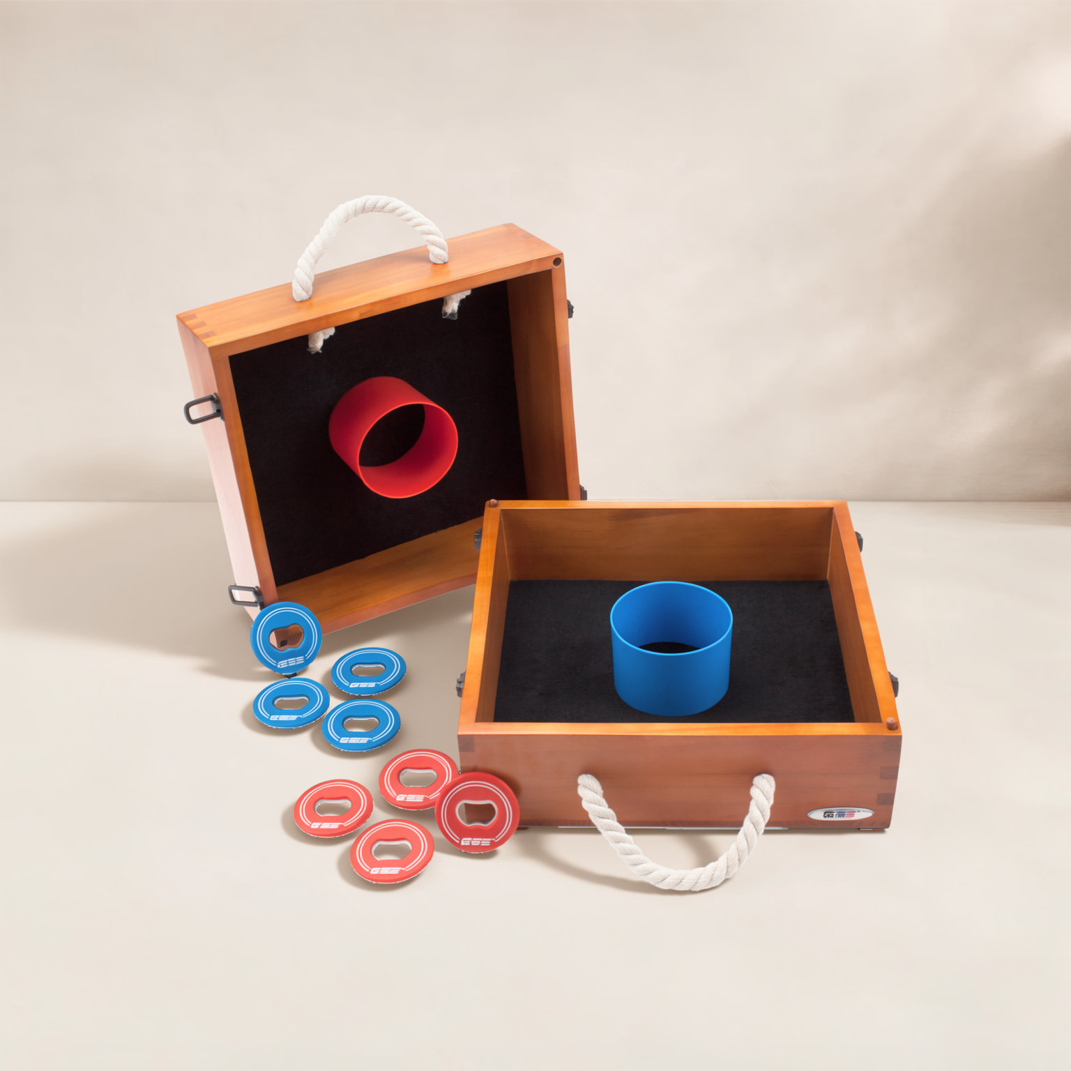 Solid Wood Washer Toss Game Set